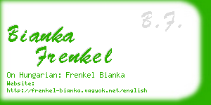 bianka frenkel business card